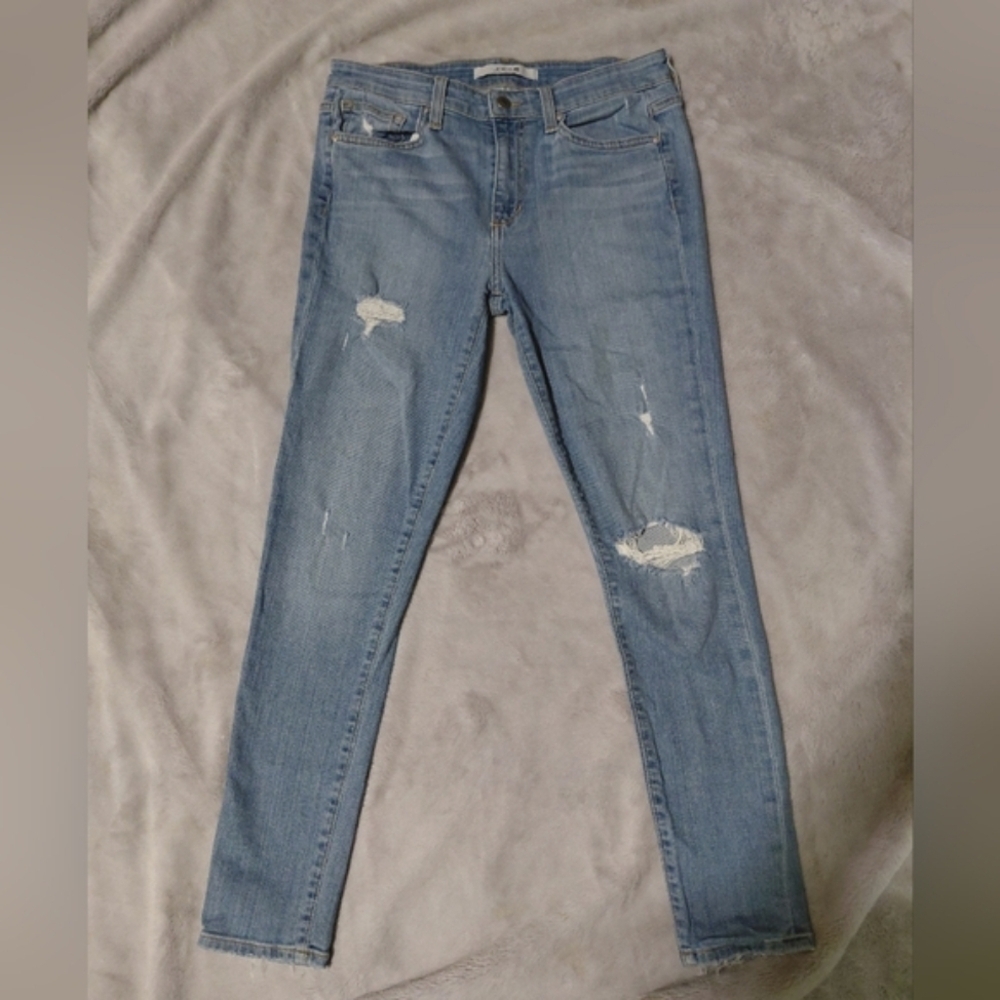 Joe's Jeans Women's Blue Distressed Mid Rise Skinny Ankle Jeans Size 29